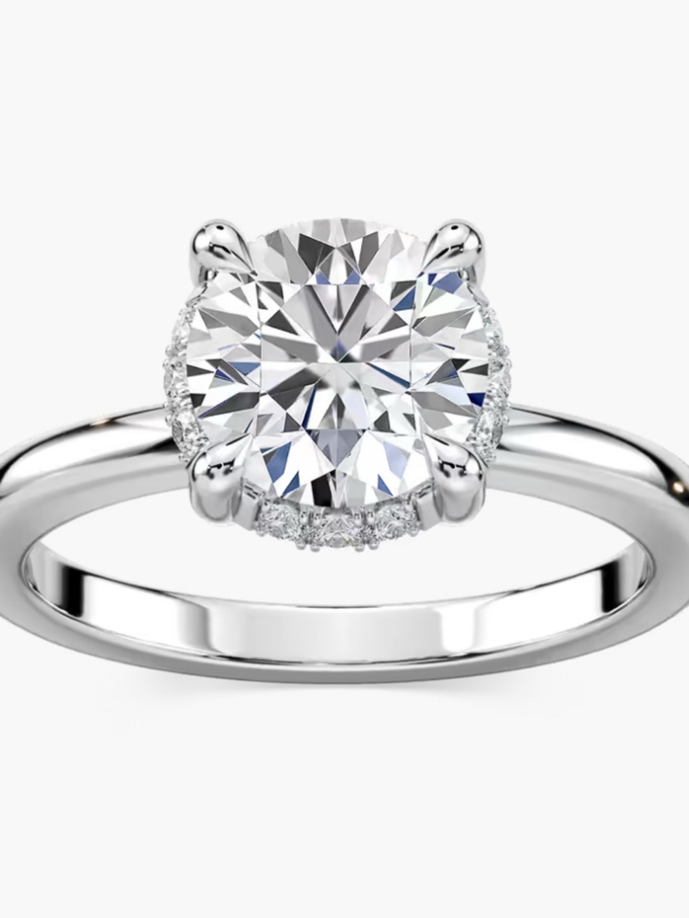 IGI certified 3 ct lab diamond engagement ring. QUICK SHIP.